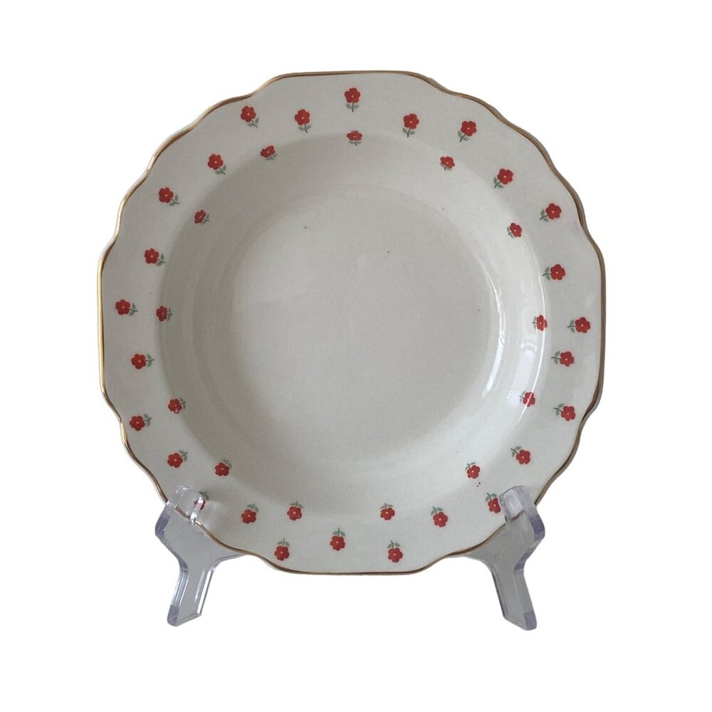 Lido WS George Blushing Rose Dalrymple Soup Bowl Red Flower White Replacement